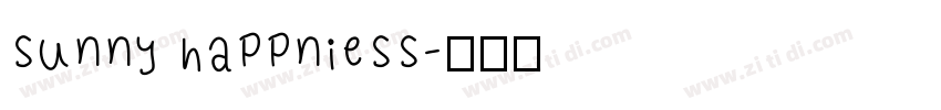 sunny happniess字体转换